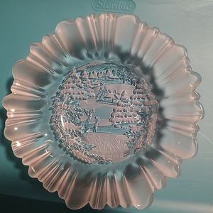 Mikasa Crystal Bowl 10 inch Christmas